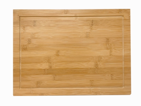 Rectangular bamboo cutting board with groove